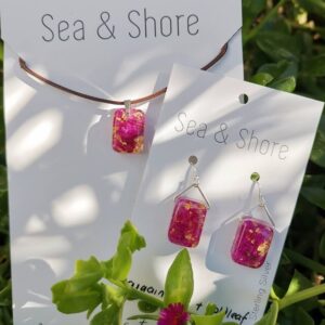 Bougainvillea and Gold Leaf Set